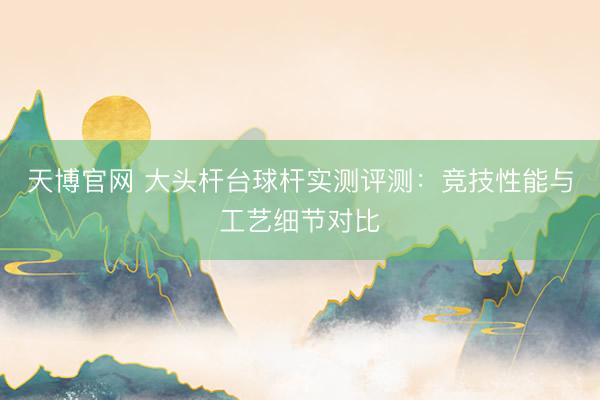 天博官网 大头杆台球杆实测评测：竞技性能与工艺细节对比